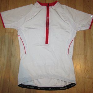 UNISEX BELLWETHER CYCLING JERSEY/WHITE/RED/SIZE MEDIUM!
